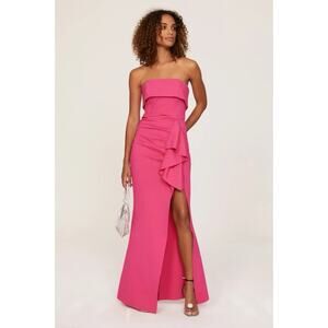 ELLIATT Vibrant Pink Strapless Gown